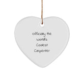 Funny Carpenter Heart Ornament Gifts from Men to Carpenter Friends for Christmas Unique Ideas - Image 1